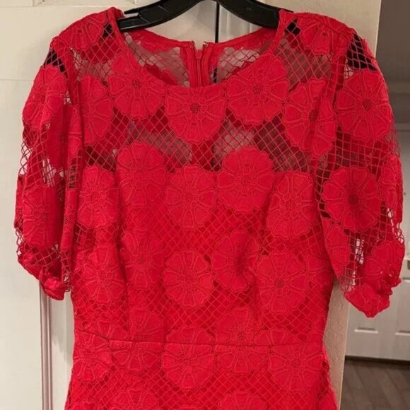 Milly Yasmin Gerber Daisy Red Dress - Picture 2 of 4